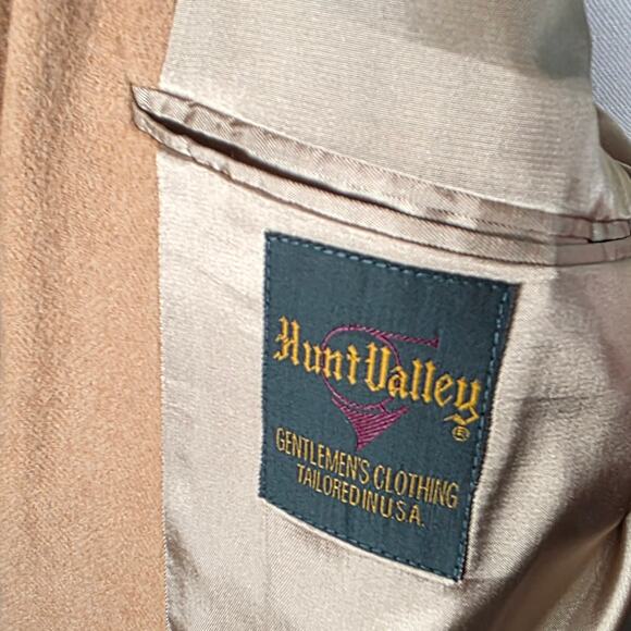 Vtg. Hunt Valley 100% Camel Hair Blazer 42R USA Made Lined Sport Coat - Picture 7 of 10